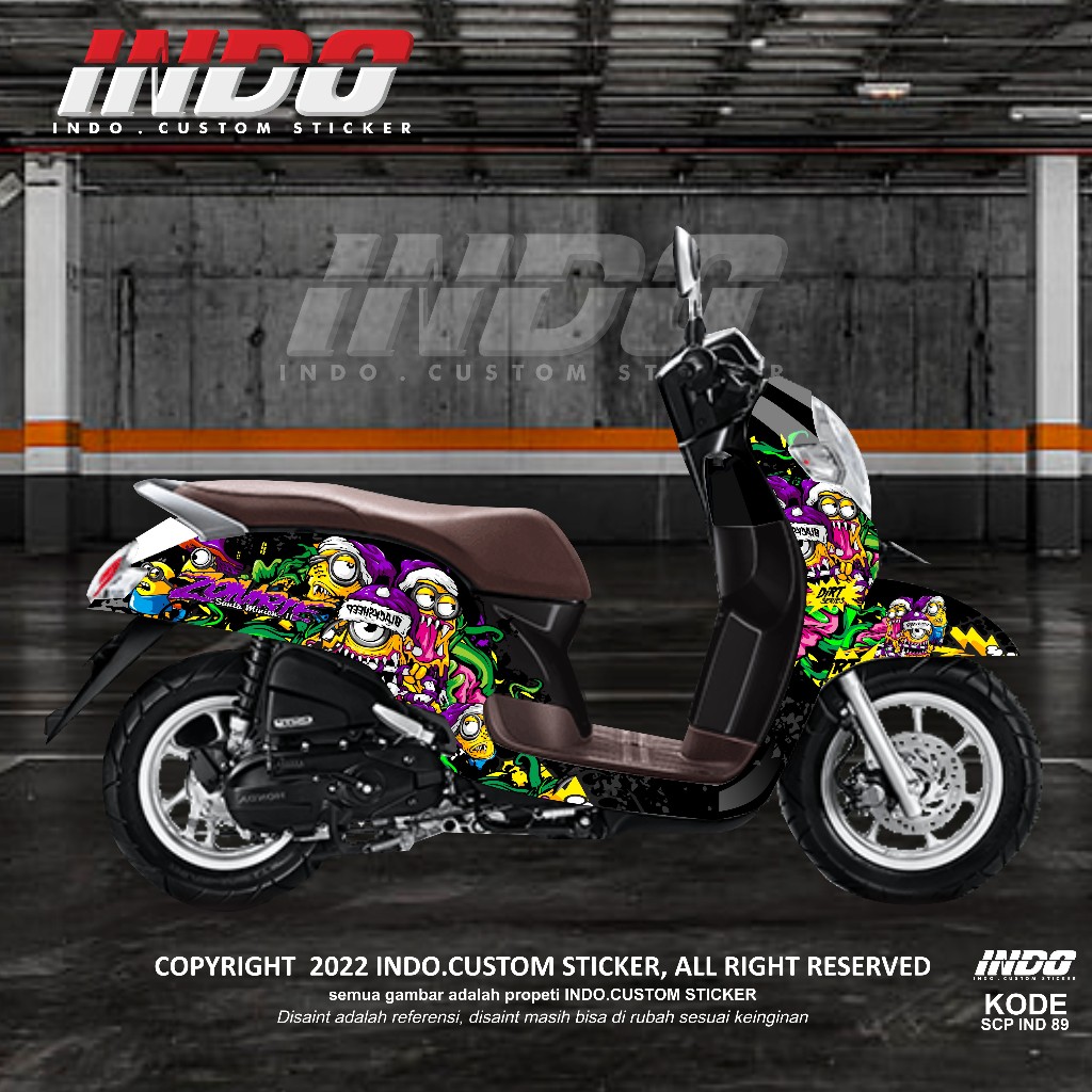 Decal Scoopy Minion Zombie Sticker Scoopy Full Body