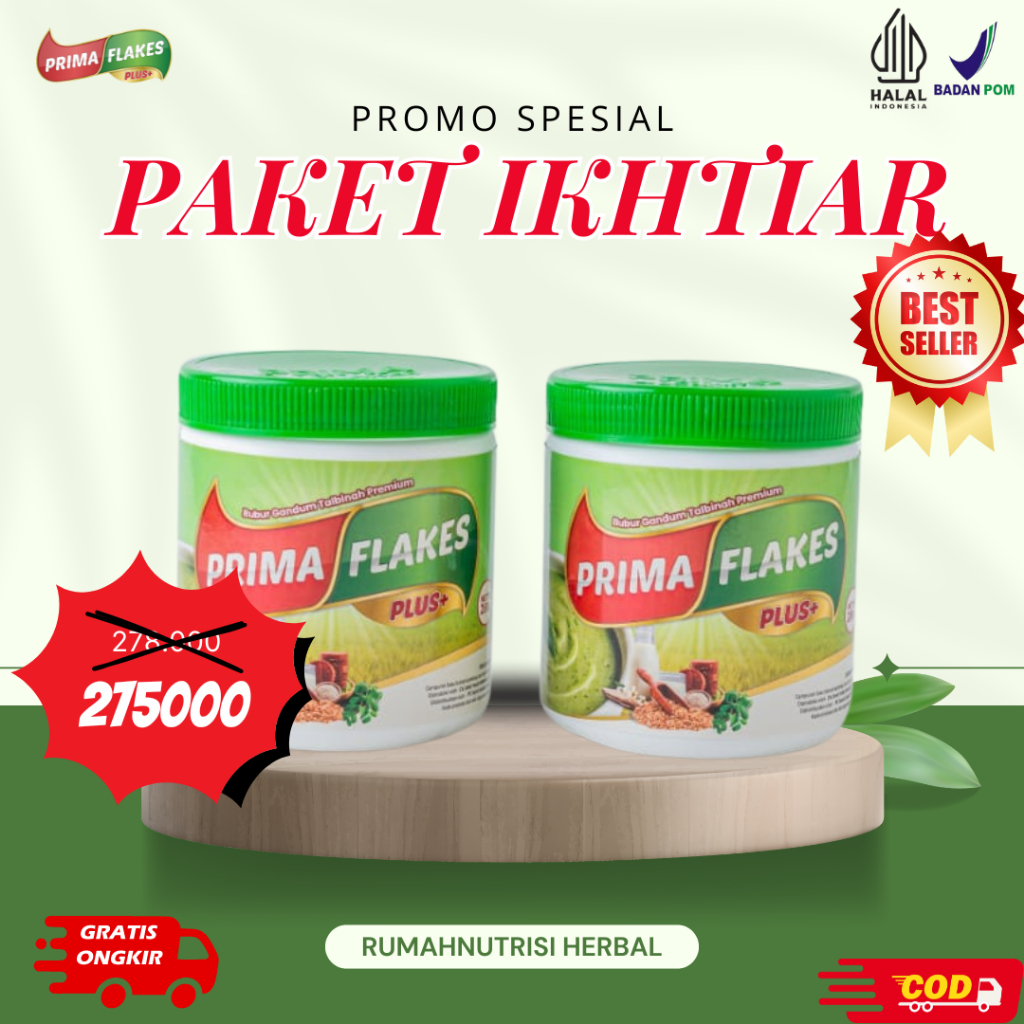

PAKET 2 PCS PRIMAFLAKES GANDUM TALBINAH BANTU ATASI GERD ASAM LAMBUNG MAAG TURUNKAN GULA DARAH MELANCARKAN PENCERNAAN