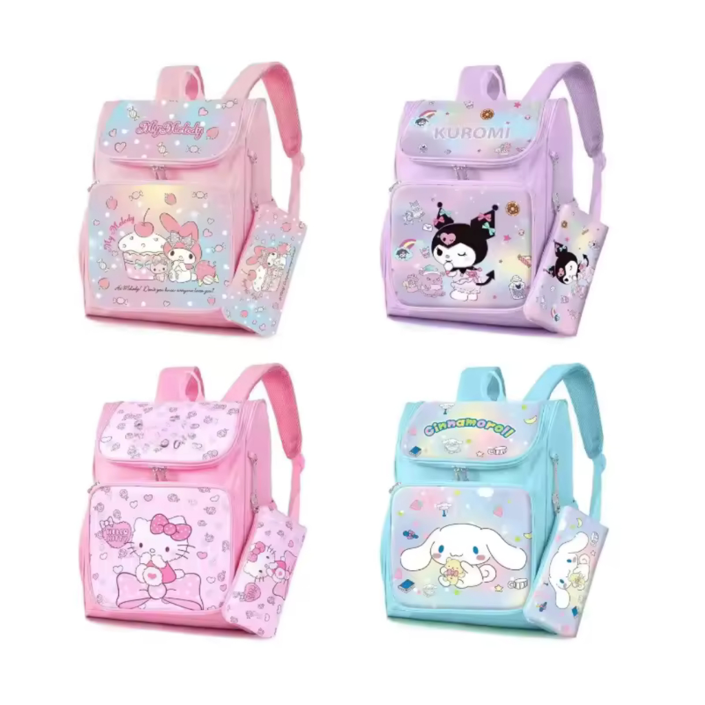 Tas Kuromi My Melody Tas Anak Perempuan - Tas Ransel Anak Sekolah TK SD - Tas Ransel Anak Cewek