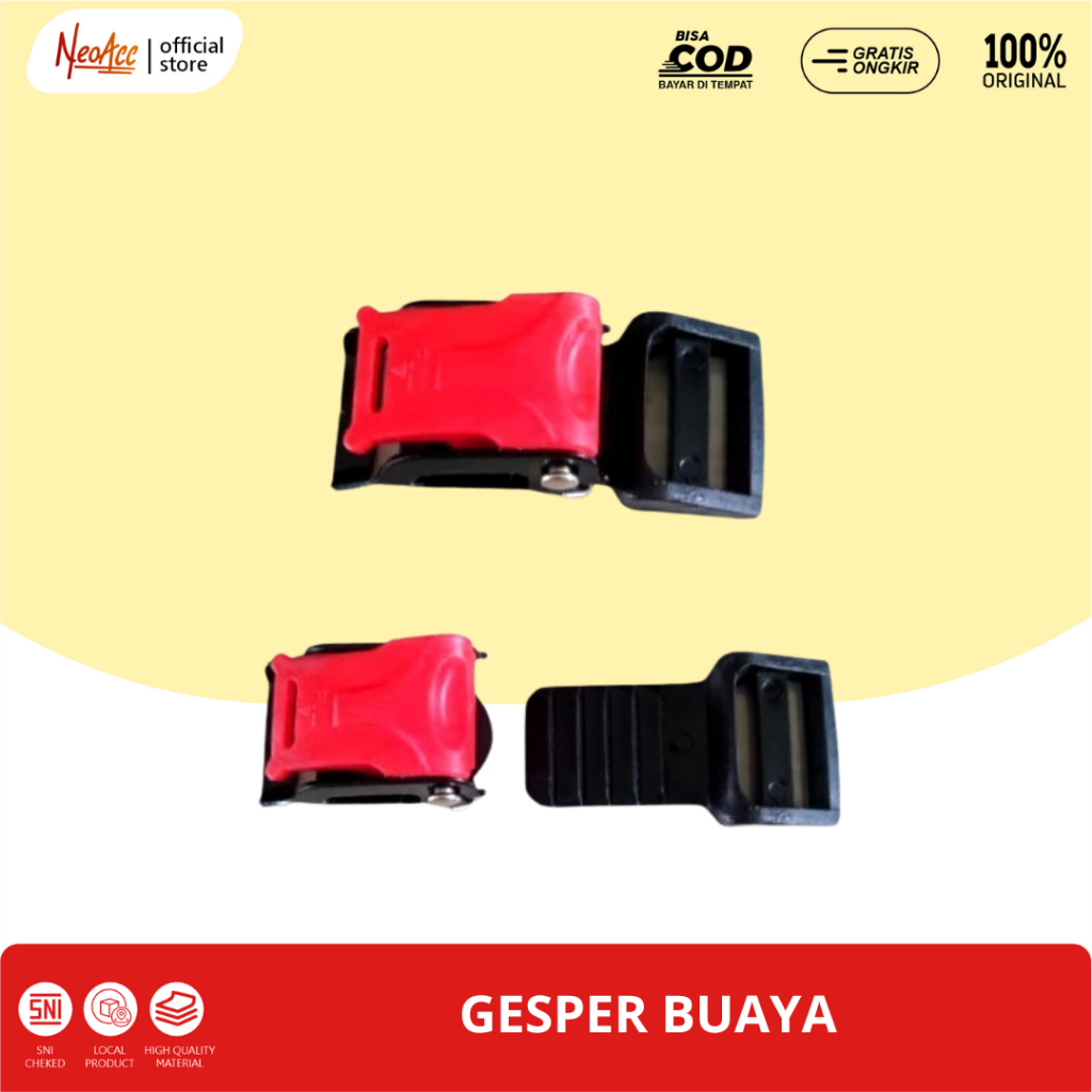 Gesper Helm Buaya - Klik Pengunci Tali Helm