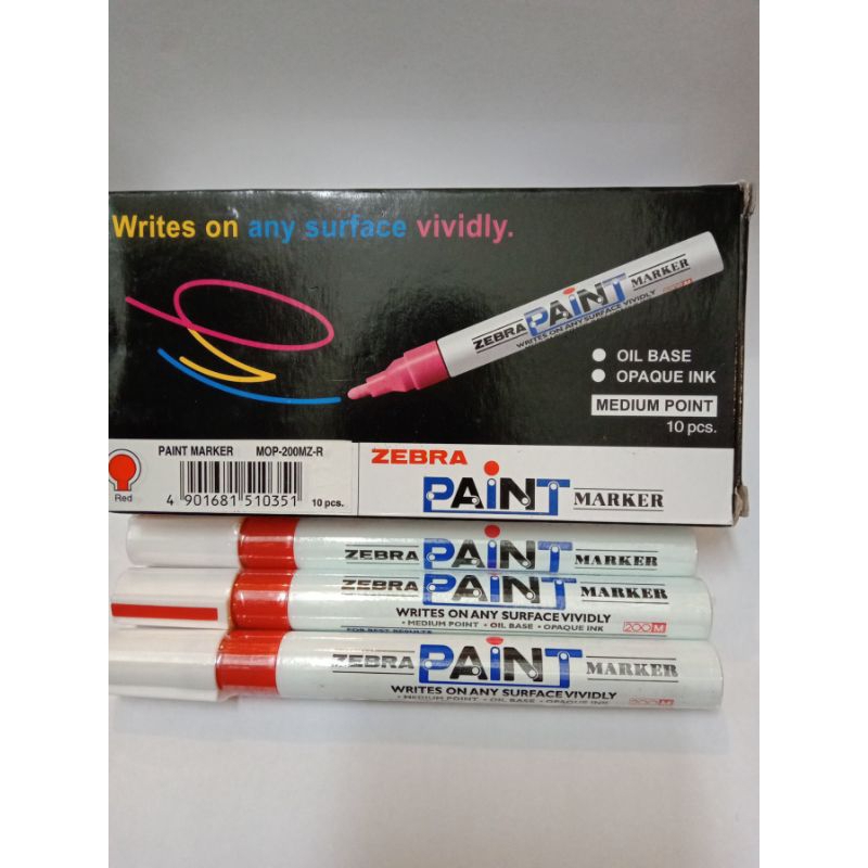 

paint marker zebra warna merah