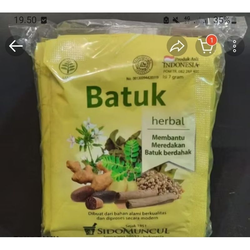 

Jamu batuk sidomuncul membantu meredakan batuk berdahak isi 10 sachet