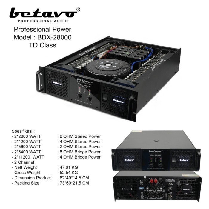 POWER AMPLIFIER "BETAVO" BDX 28000