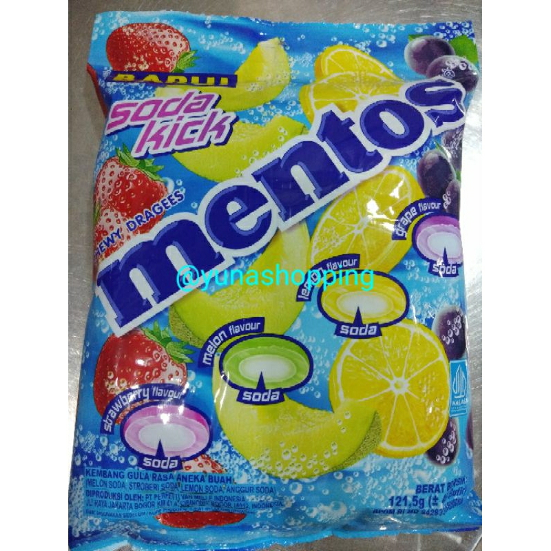 

Permen Mentos soda kick 121,5g