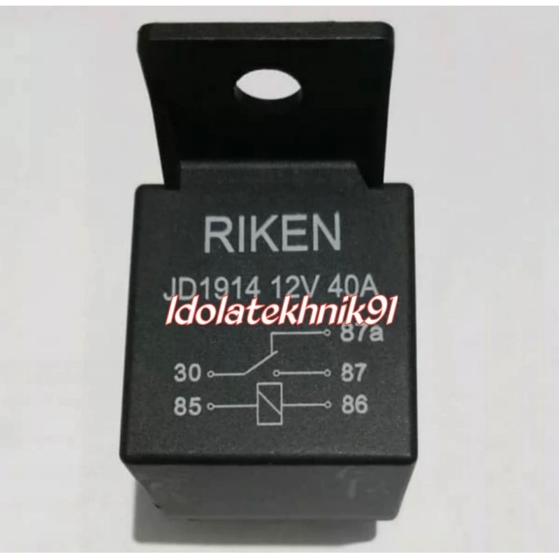 RILAY 40A 5 PIN 12V / RELAY 40 AMPER DC 12VOLT 5KAKI