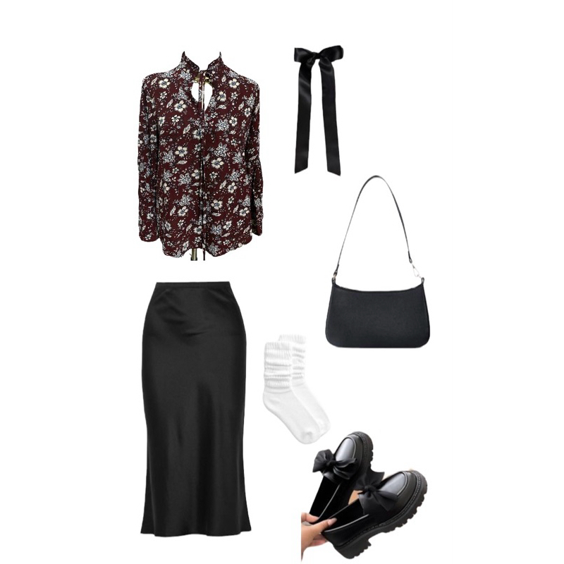 Blouse bunga vintage