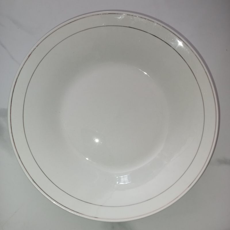 PIRING MAKAN KERAMIK 9 INCH PIRING KERAMIK MOTIF LIS 23 CM