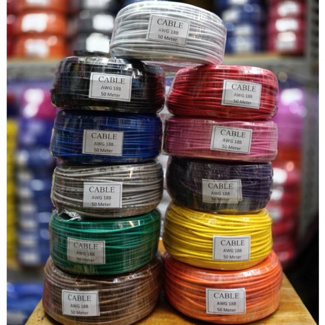 kabel awg 18b 50mtr 600v cableton awg 18 b awg18 cable 50mtr/roll