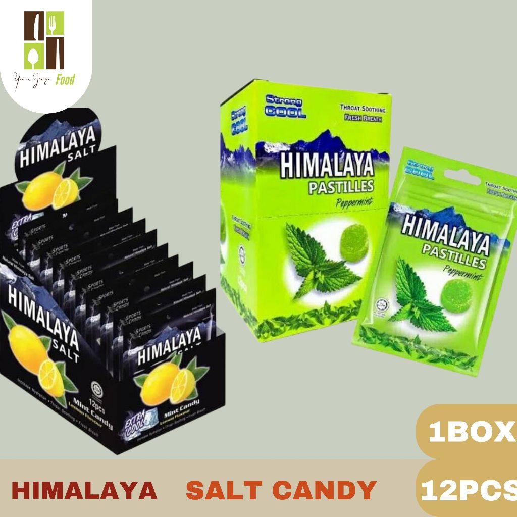 

Himalaya Peppermint Pastiles Candy / Himalaya Salt Candy / Permen Himalaya / Permen Salt Kemasan Impor malaysia 1 BOX 12PCS