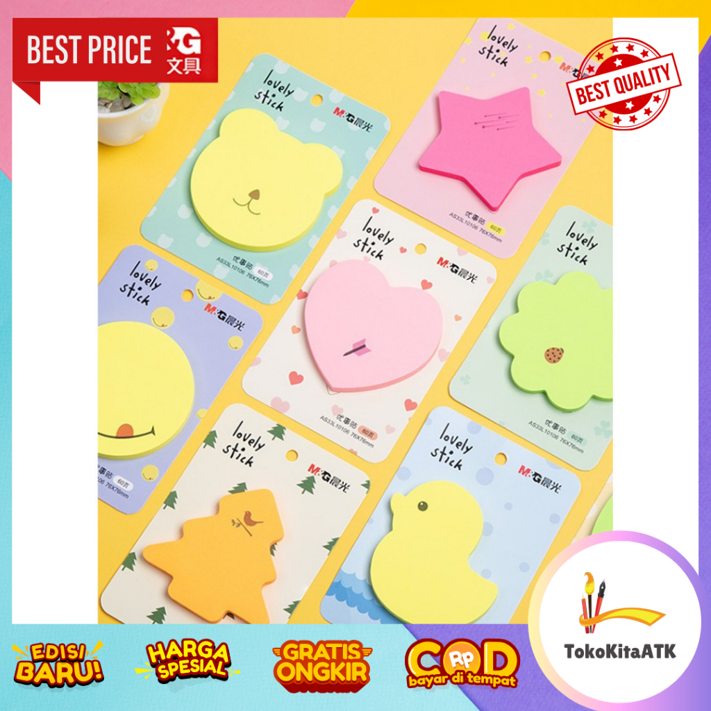 

BARU! Color Sticky Notes M&G Lucu Warna Neon 60 Lembar Sheets 76x76mm
