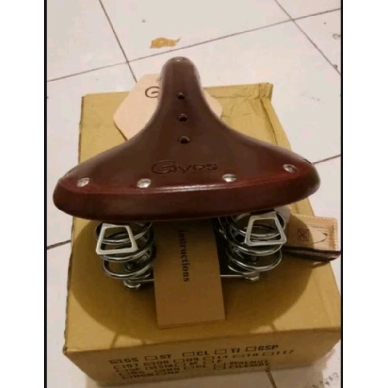sadel sepeda kulit asli GYES GS 08s classic per