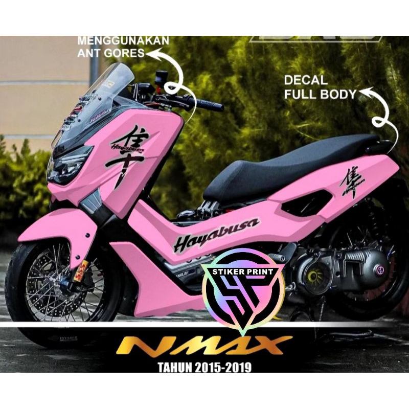 Stiker Decall Nmax Oldd 2019 Full Body Motif  Hayabusa Pink