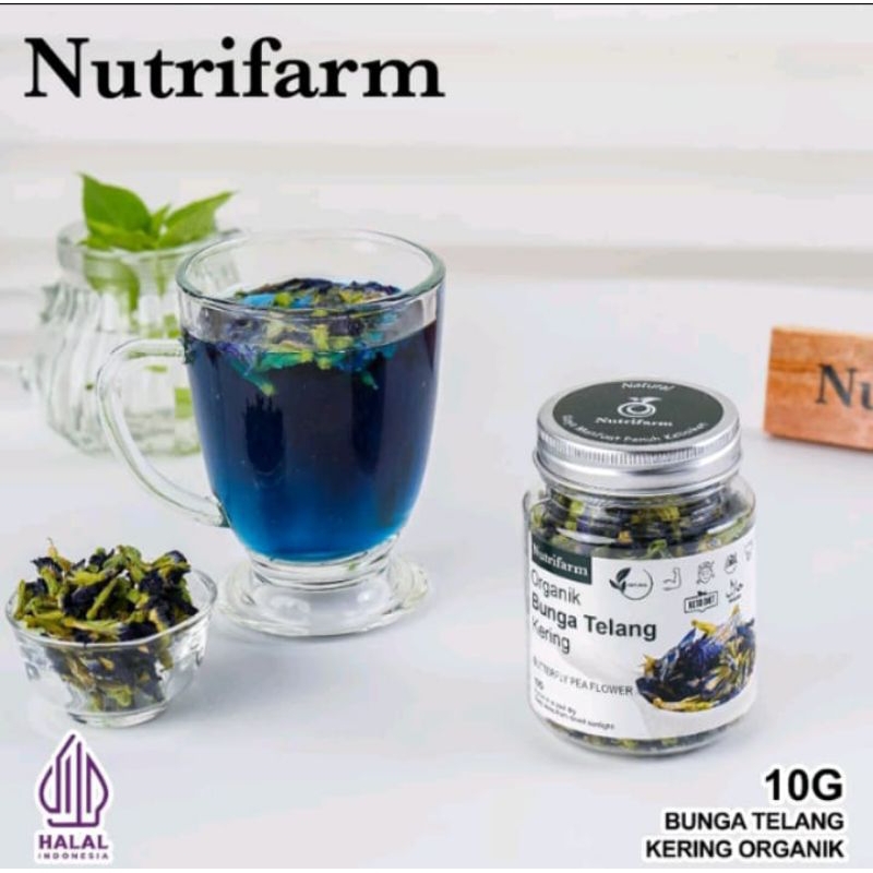 

Teh Bunga Telang Kering Organik Butterfly Pea Nutrifarm 10gram