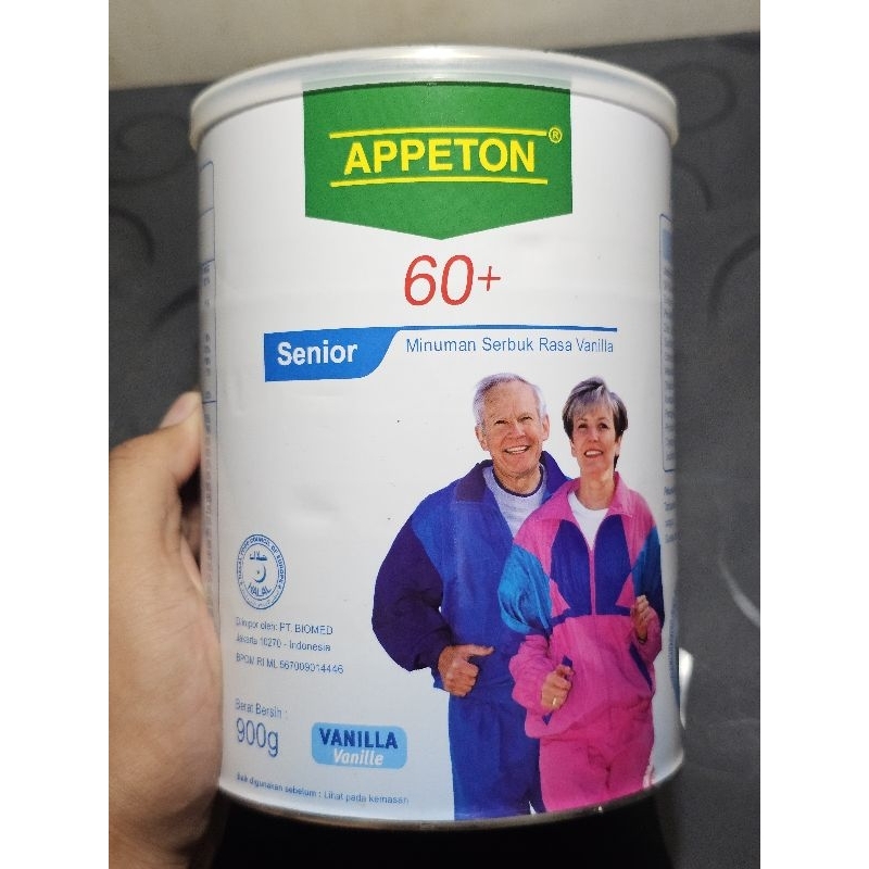 Susu Appeton Senior 60+ 60 plus vanila 900 gram lansia orang tua nutrisi 900gr NOT bayi anak balita 
