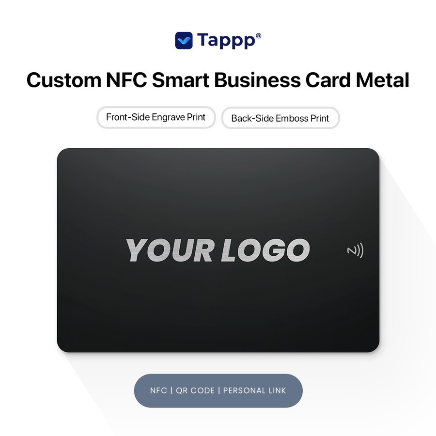 

kartu nama pintar nfc / Tappp / Custom Metal Card - GOLD