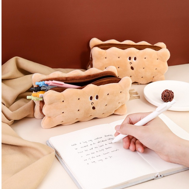 

Biscuit Pen Bag Tempat Pensil Biskuit Lucu Kotak Pensil Cracker Tas Alat Tulis Sandwich Pensil Pencil Case Karakter