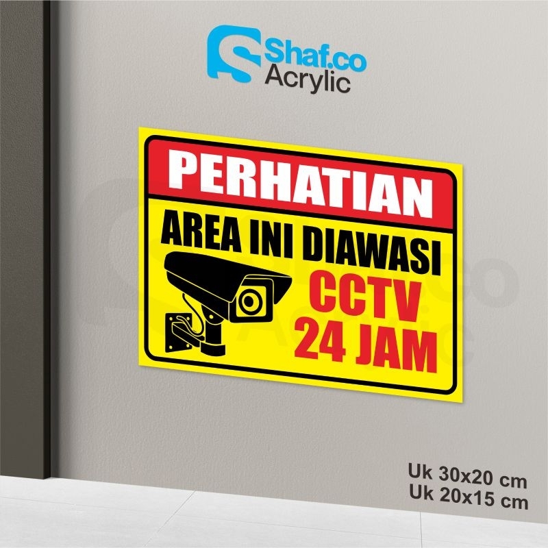 STICKER AREA INI DILENGKAPI CCTV 24 JAM //  STIKER // RAMBU-RAMBU //