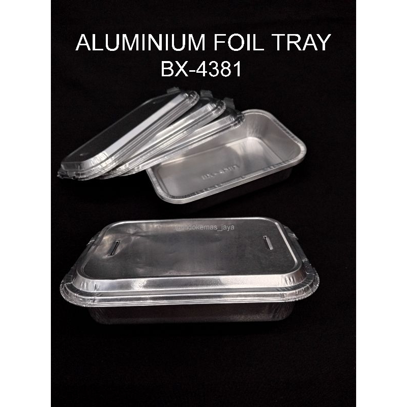 [10 pcs] Aluminium Foil Tray BX 4381/ Aluminium Foil + Tutup/ Aluminium Foil Tray Mentai/ Kotak Maka