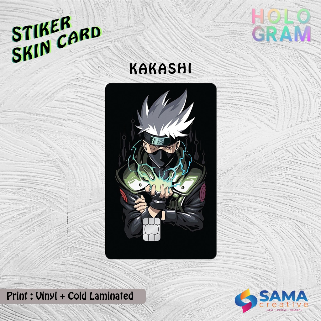 

Kakashi - Sticker Skin Card HOLOGRAM - Vinyl ATM Debit ,Credit, Emoney, Flazz, Kartu Akses Stiker Anime