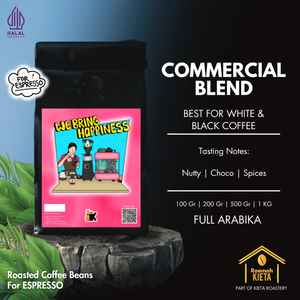 

Roemah Kieta - Biji Kopi Arabika Commercial Blend For Espresso | Bubuk Roasted Coffee Beans