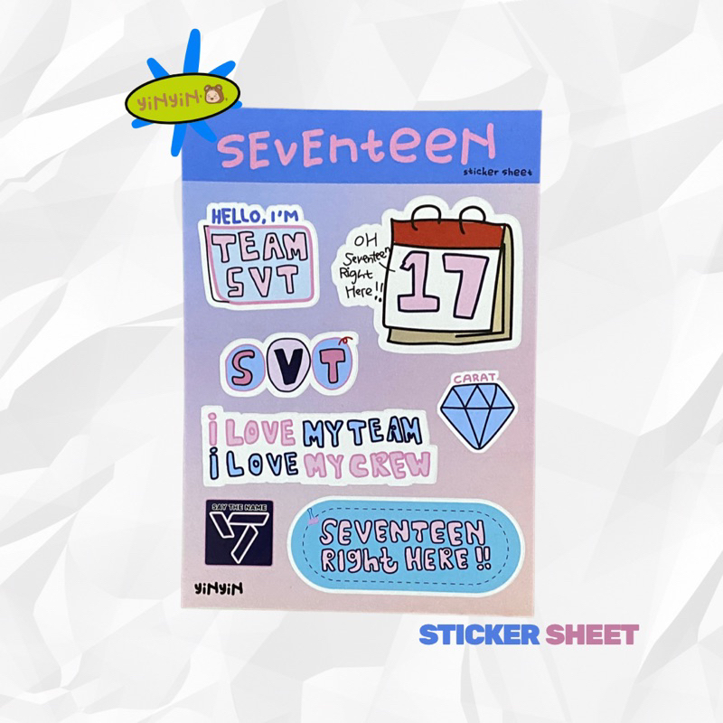 

[BACA DESKRIPSI] STICKER SHEET SEVENTEEN