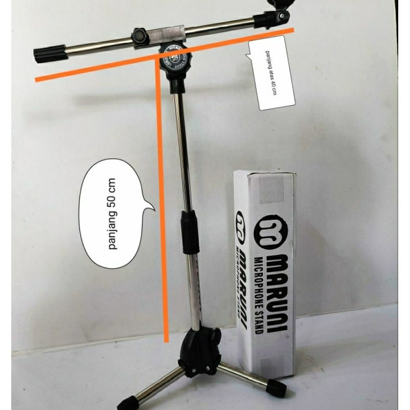 Stand mic besi stainless steel stand mic pendek free holdeer mic dll