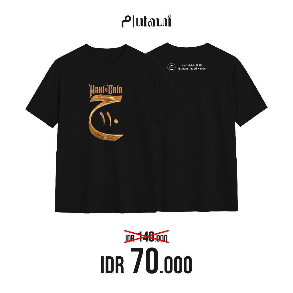 Kaos Haul Solo Hitam Edisi 1 Lengan Panjang Pendek