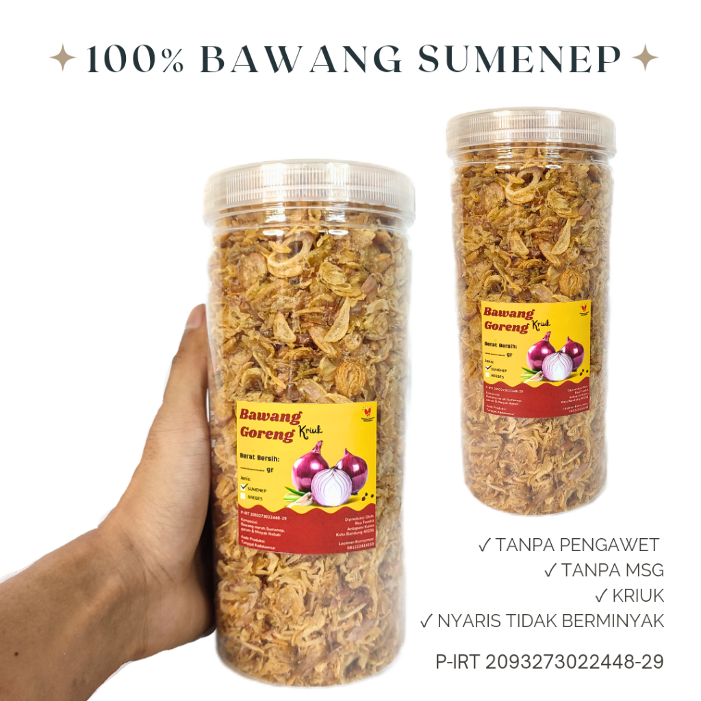 

Bawang Goreng Asli Sumenep Super/Premium 300 Gram