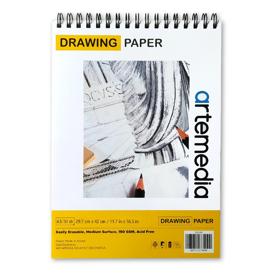 

IMPOR TERBARU Artemedia Drawing Paper Book A3 Wire Bound Sketchbook