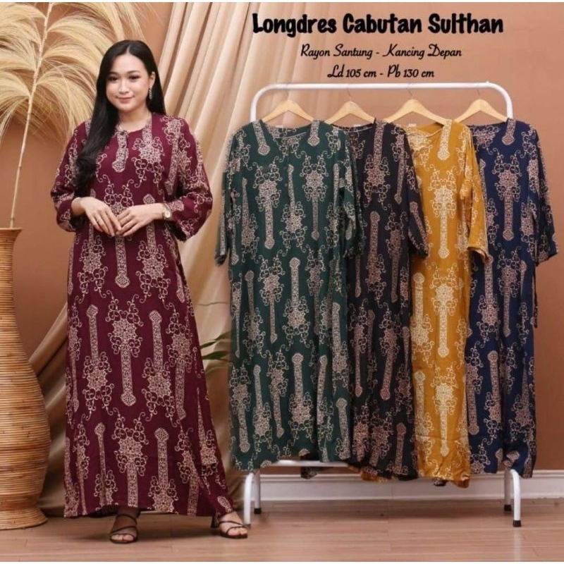 Daster Lengan panjang Ld 110 kancing depan, daster tali samping, Daster busui bahan nyaman