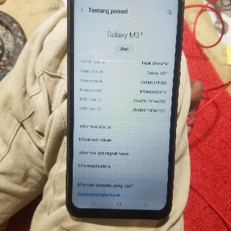 MESIN SAMSUNG M31 MINUS RESTART ATAU BOOTLOP.TIBA2 MACET INDIKASI CPU