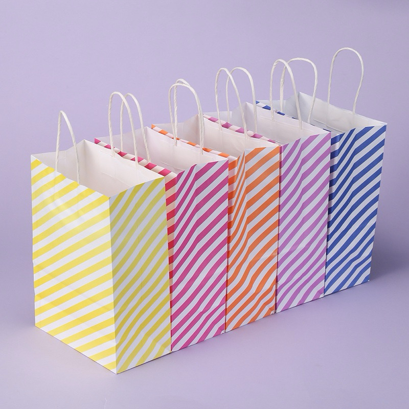 

Paper Bag Motif Stripped Gift Souvenir Tas Kado Goodie Bag kertas tas kado
