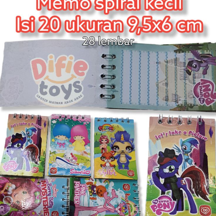 

KUALITAS TERJAMIN 2 buku memo sepiral kecil dg notes book kecil spiral