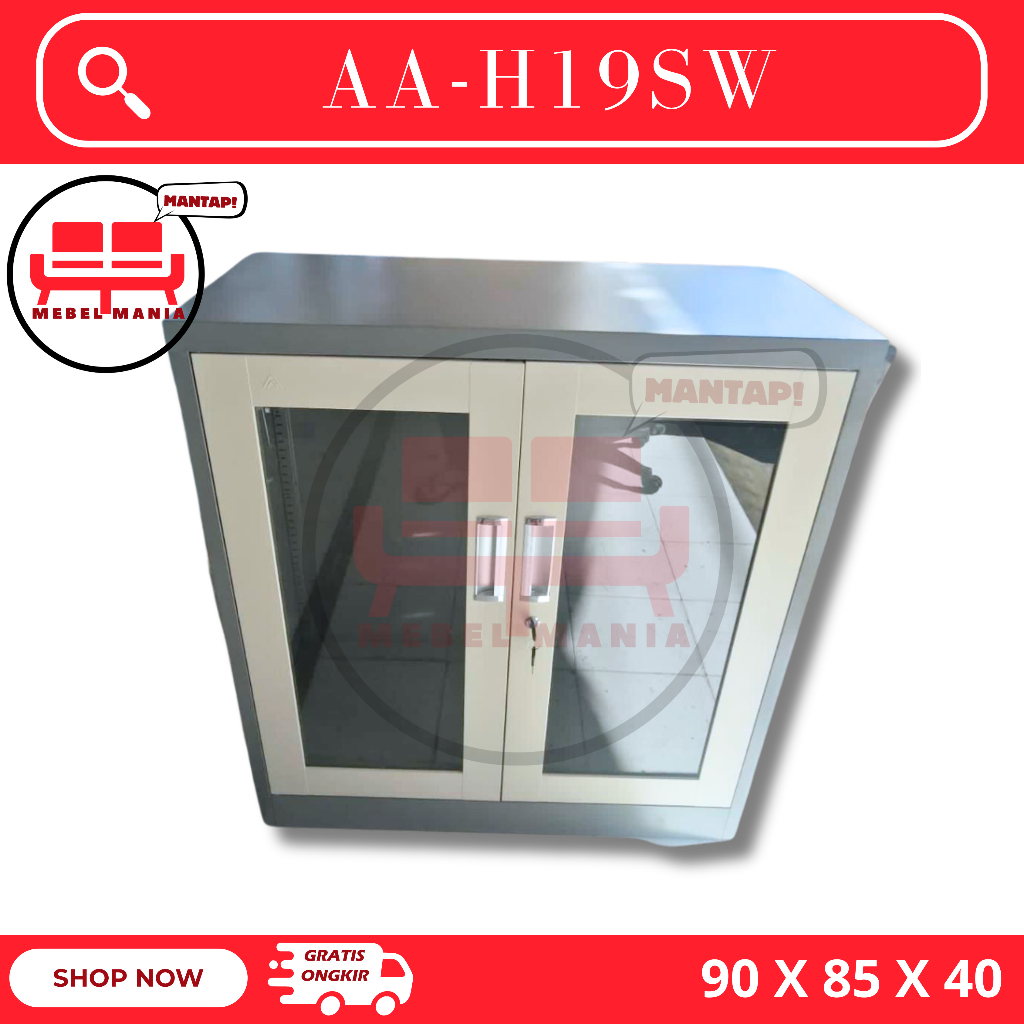 Lemari Arsip Besi Cabinet Pendek AA-H19SW - Lemari besi Pendek