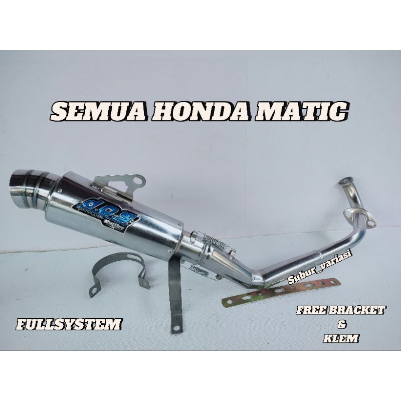 knalpot racing DOS semua motor honda matic.beat karbu,beat pgm-fi,beat esp-fi,vario 110 karbu/techno