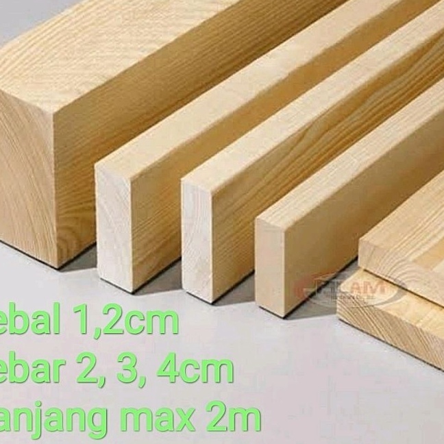 Terjangkau Lis Profil Reng kayu Pinus 2cm  7cm bukan Jati Belanda bekas peti