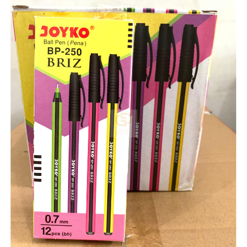

(1 LUSIN / 12 PCS) Ball Pen Pulpen Pena Joyko BP-250 Briz 0.7 mm