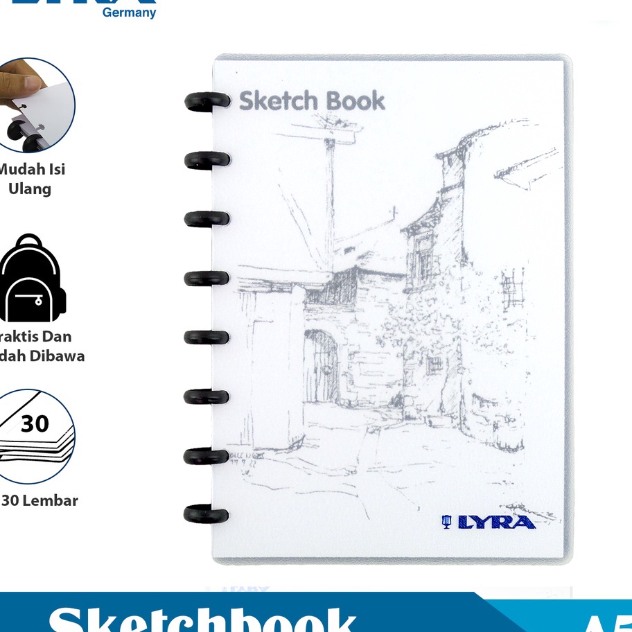 

BIG SALE Lyra Buku Sketsa Ukuran A5 3 Lembar Sketch Book Binder Buku Bergambar Lyr92125