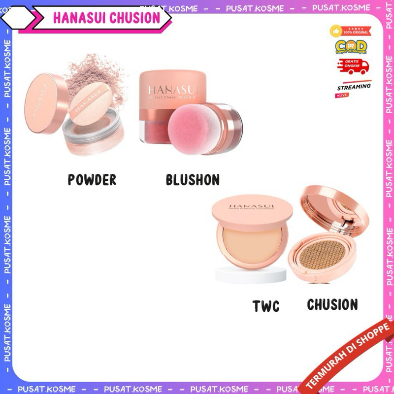 Hanasui Serum Cushion | Hanasui two way cake | HANASUI PERFECT FIT SETTING POWDER | HANASUI  BLUSH O