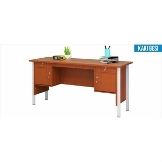 Meja 1 Biro Kaki Besi / Meja Kantor Kaki Besi / MEDAN SUMUT