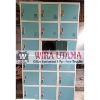 Loker 18 Pintu / Loker Besi 18 Pintu / Loker Besi Biru / MEDAN SUMUT