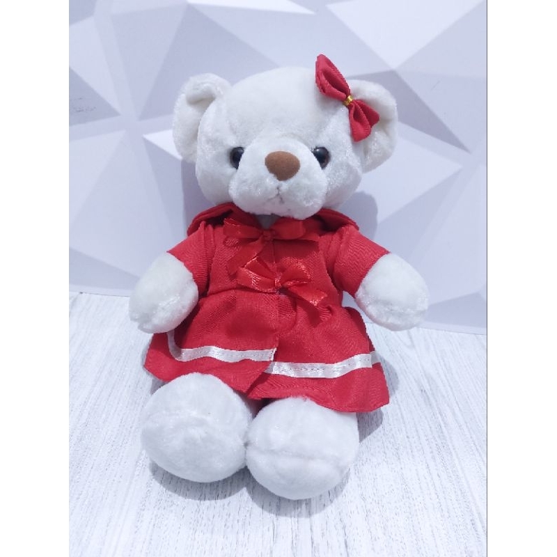 Boneka Teddy Bear Kostum Dress Ori By Sasha's - ±40cm - preloved