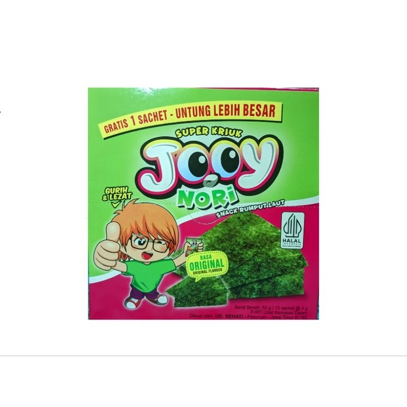 

Jooy Nori Snack Rumput Laut bonus 1 sachet