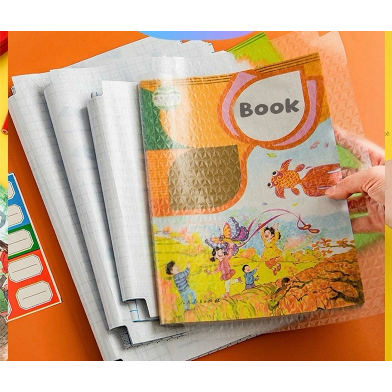 {TOSERBAZHAG} Sampul Buku Plastik PVC Tahan Air Sampul Plastik LKS Buku Besar Film Pelindung Buku Tu
