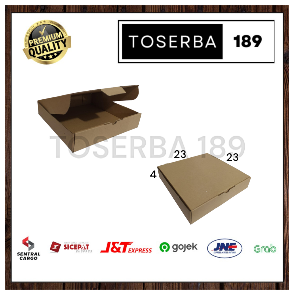 

kardus packing diecut/box pizza uk 23x23x4 cm