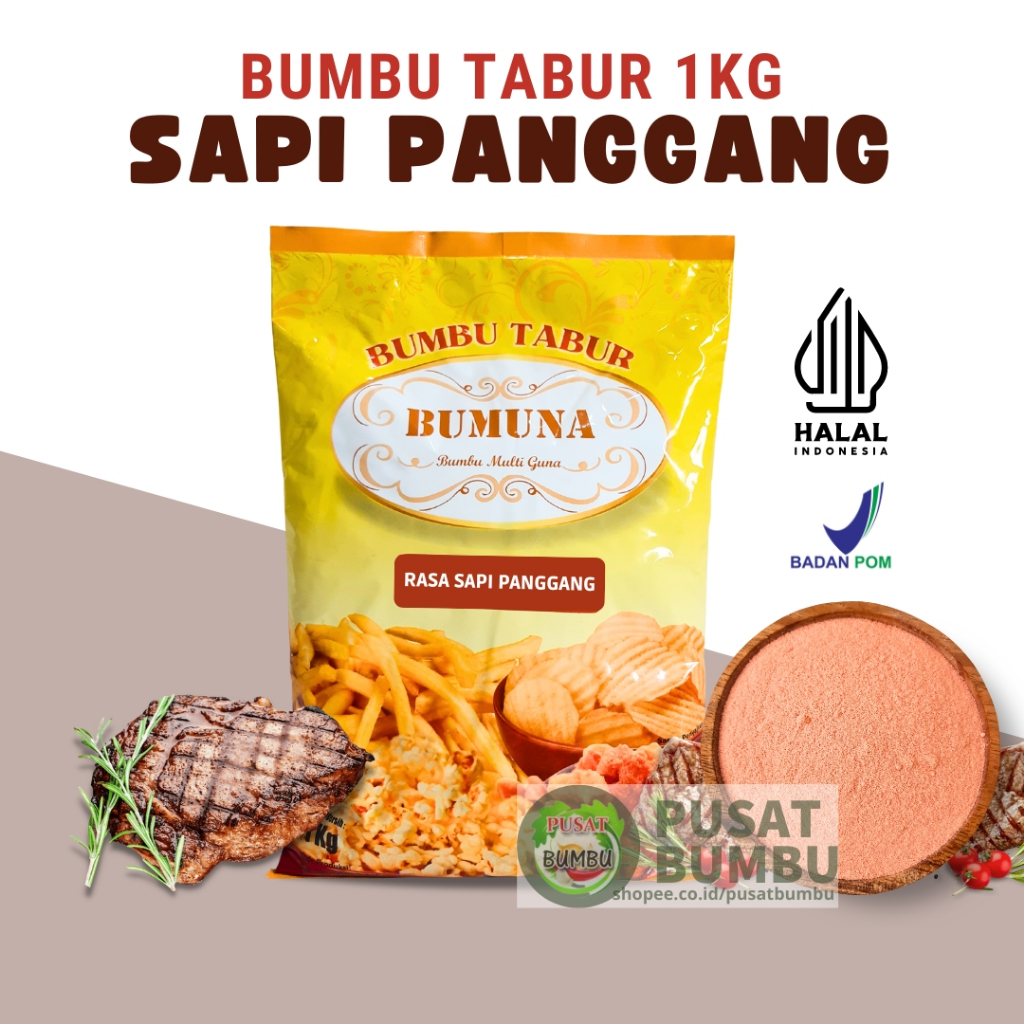 

Bumbu Tabur Rasa Sapi Panggang 1Kg / Bumbu Tabur BUMUNA