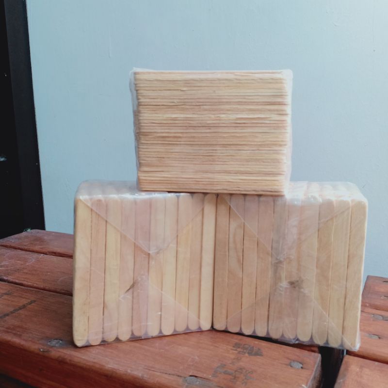 Stik es krim premium kayu pinus tebal dan berat 1 pack isi 400pcs