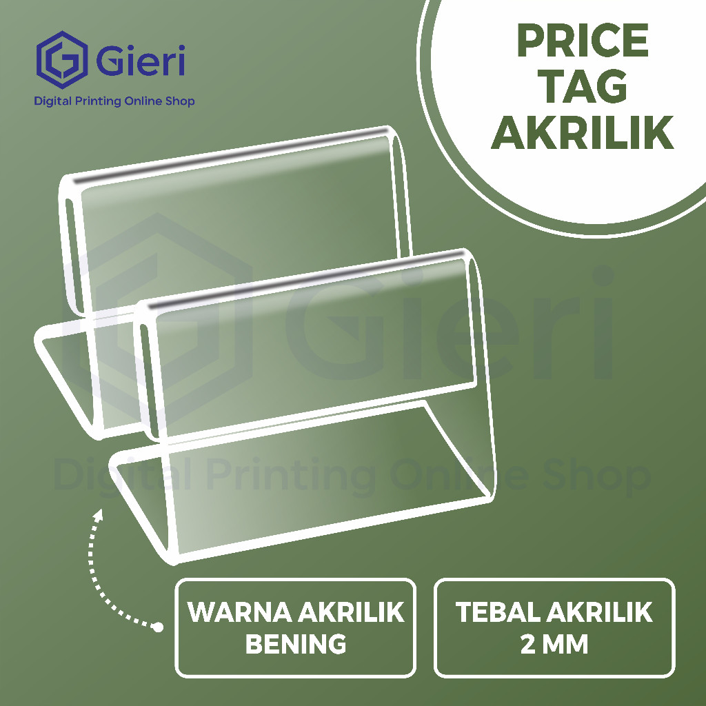 

GIERI - AKRILIK / PRICE TAG ACRYLIC / LABEL HARGA AKRILIK