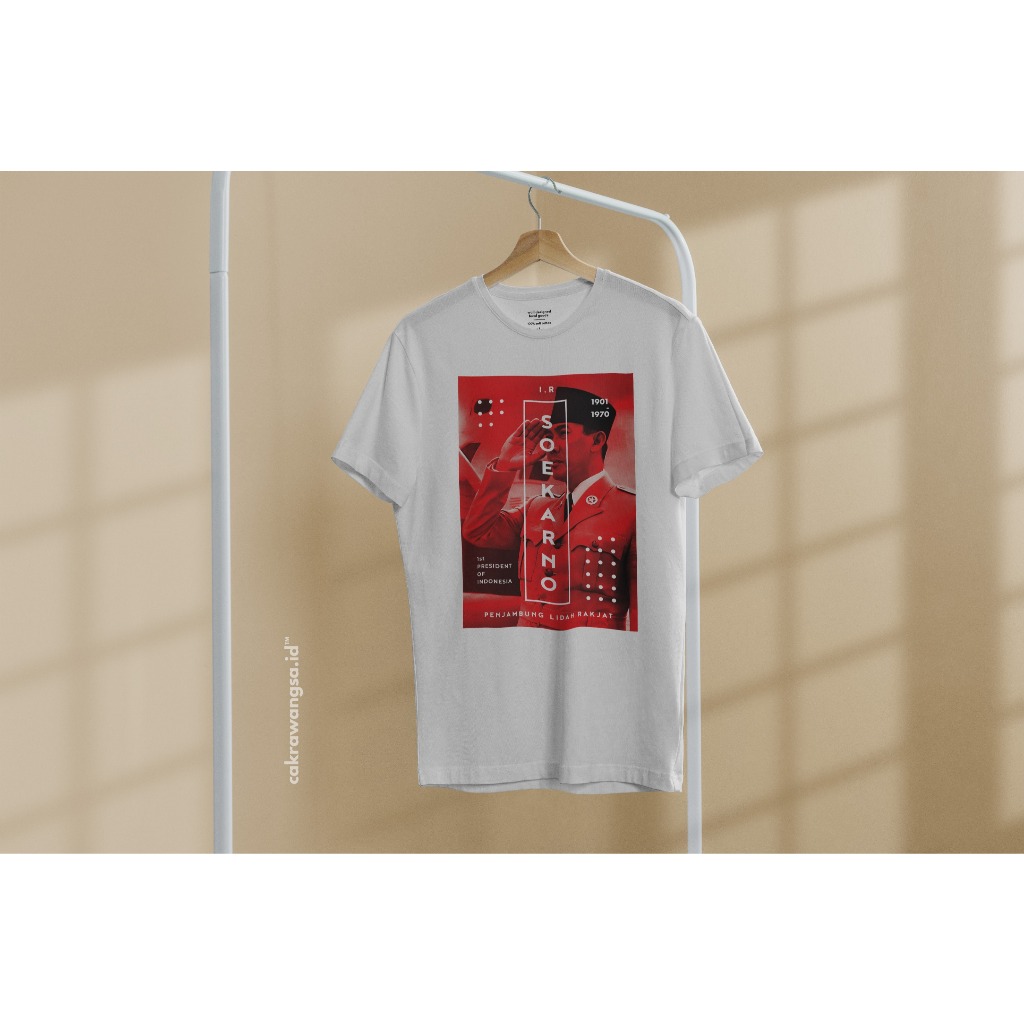 Kaos Souvenir Khas Blitar - THE RED SOEKARNO WHITE