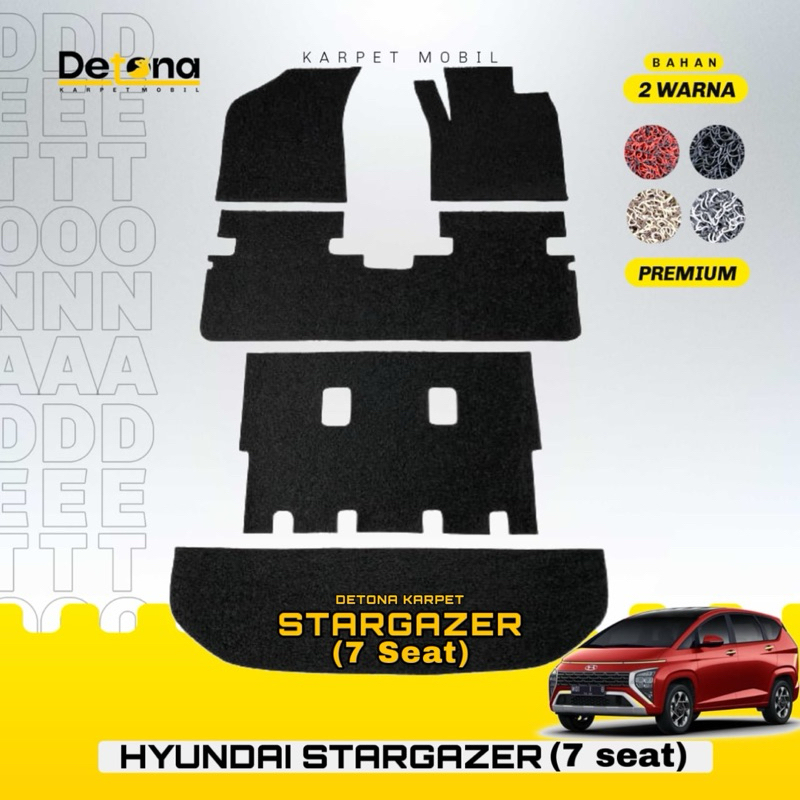 Karpet Mobil Mie PREMIUM HYUNDAI STARGAZER (7 Seat) 2022-2025 / Karpet Mie Mobil HYUNDAI STARGAZER (
